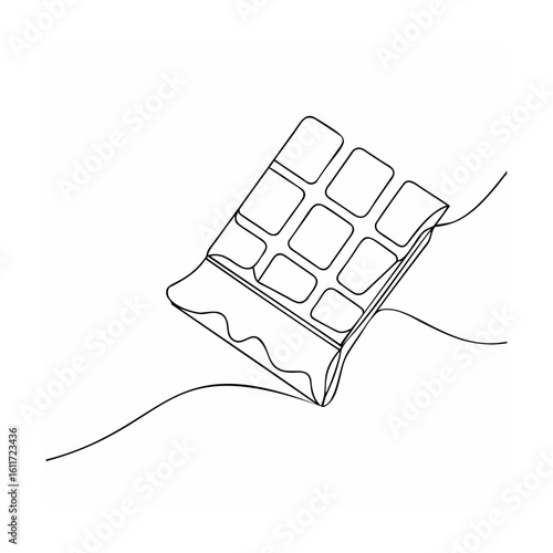 Chocolate bar with wavy wrapper sweet confection