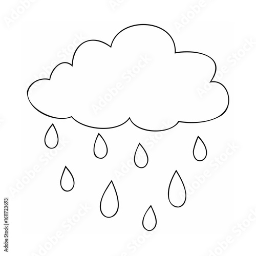 Cloud raining water drops weather