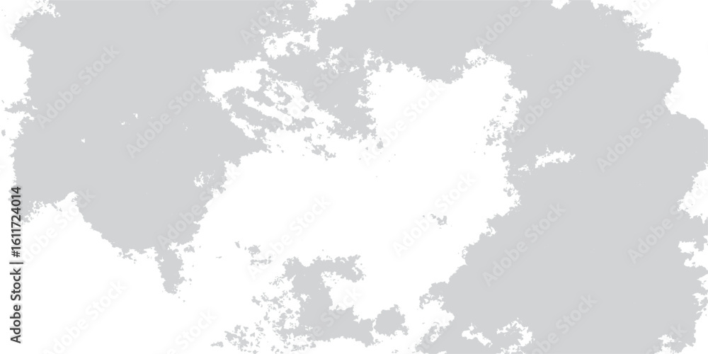 Obraz premium Abstract grunge background with black ink splashes on a detailed vector outline map of Europe, featuring the United Kingdom, Ireland, and Greece