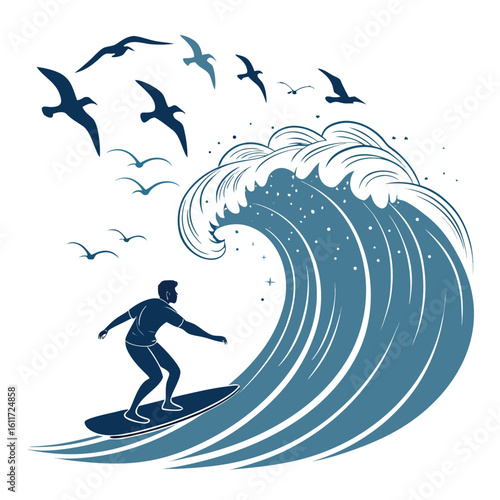 surfer on the waves
