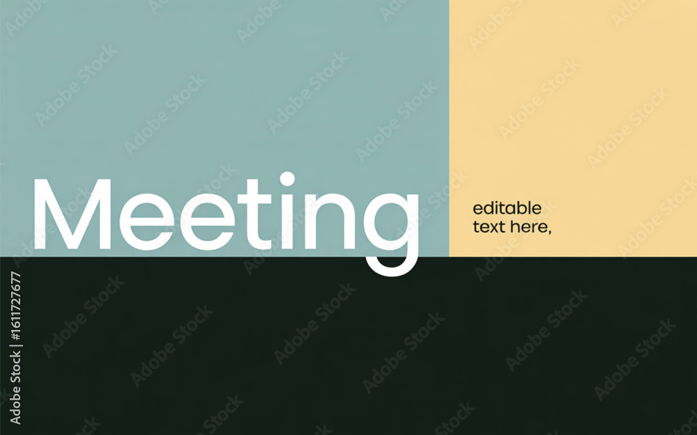 Fototapeta premium Meeting announcement graphic vector