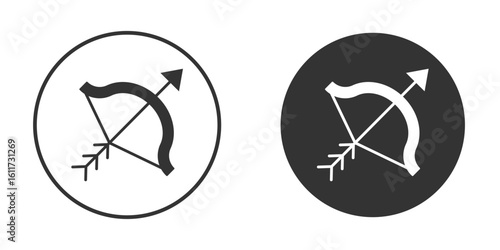 Archery icon for web, mobile and infographics.