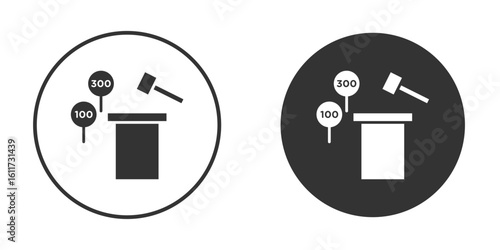 Auction icon for web, mobile and infographics.