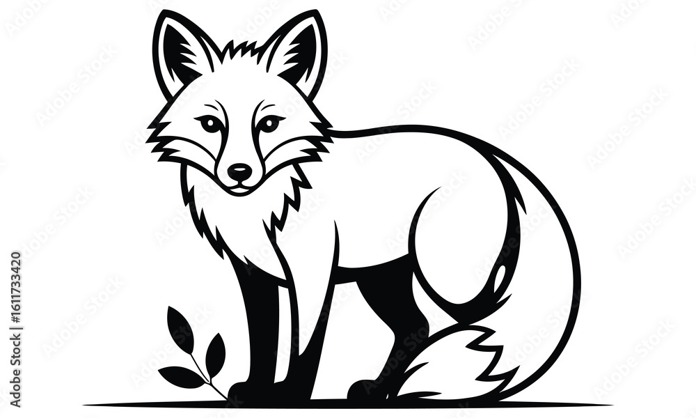 Fototapeta premium vector illustration of a fox
