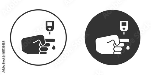 Blood sugar test icon for web, mobile and infographics.