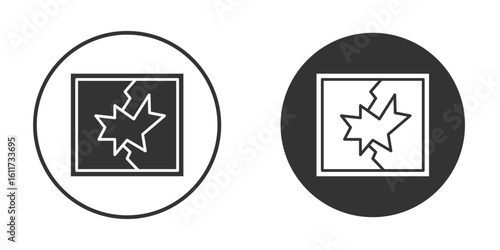 Broken window icon for web, mobile and infographics.