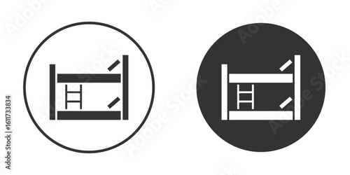 Bunk bed icon for web, mobile and infographics.