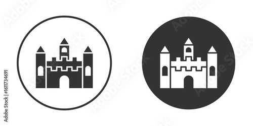 Castle icon for web, mobile and infographics.