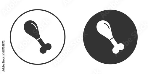 Chicken leg icon for web, mobile and infographics.