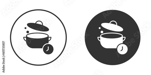 Cooking time icon for web, mobile and infographics.