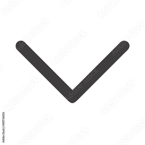 chevron down directional indicator icon design.