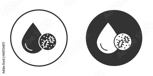 Dirty water drop icon for web, mobile and infographics.
