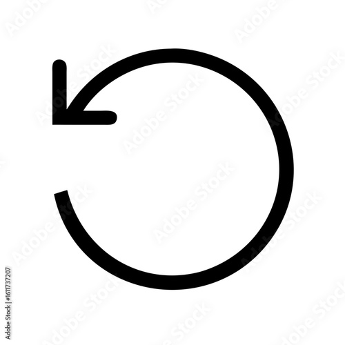 rotate anticlockwise arrow icon design.