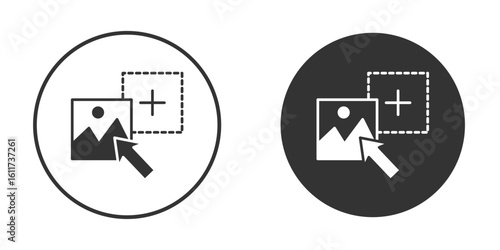 Drag and drop icon for web, mobile and infographics.