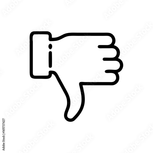 thumbs down or dislike feedback icon design.