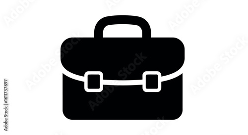 Vector illustration vector art of briefcase icon on white background