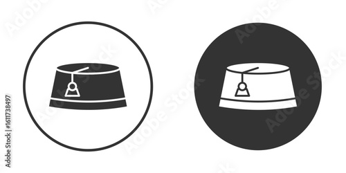 Fez hat icon for web, mobile and infographics.