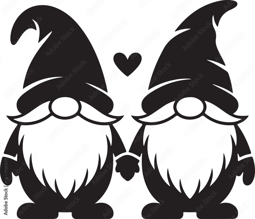 Fototapeta premium Christmas Gnome Vector Art, Holiday Gnome SVG