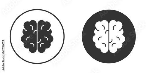 Human brain icon for web, mobile and infographics.