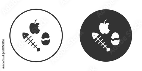 Organic waste icon for web, mobile and infographics.