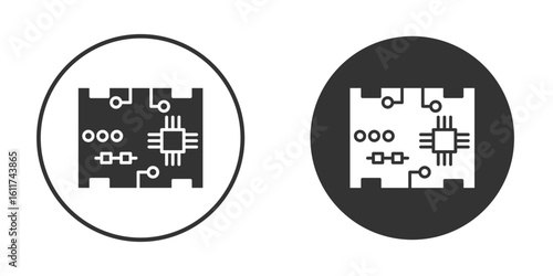 PCB icon for web, mobile and infographics.
