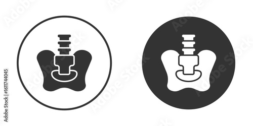 Pelvic area icon for web, mobile and infographics.