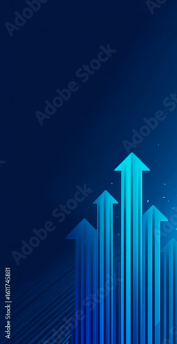 Blue Arrow Upward Trend