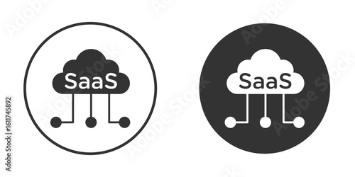 SaaS icon for web, mobile and infographics.