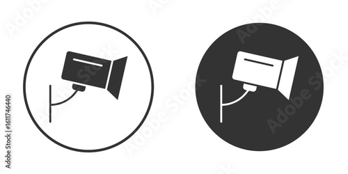 Security camera icon for web, mobile and infographics.