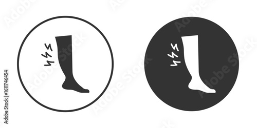 Shin pain icon for web, mobile and infographics.