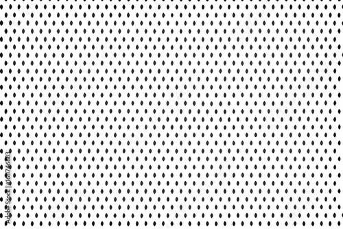 Vector  dense arrangement of small black oval shapes creating a uniform pattern on a white background surface