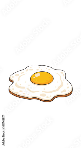Crispy edges fried egg delicious breakfast ingredient for healthy meals