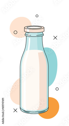 Nutrient rich milk bottle displaying wholesome dairy goodness and refreshing beverage