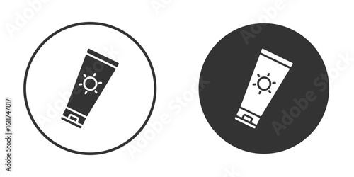 Sun cream icon for web, mobile and infographics.