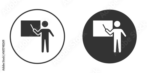 Teaching icon for web, mobile and infographics.