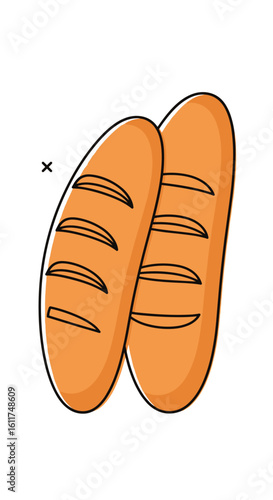 Warm baked bread sticks freshly prepared for your delicious mealtime enjoyment