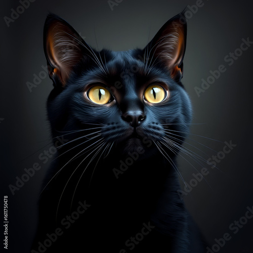 Black Cat Portrait fro obile