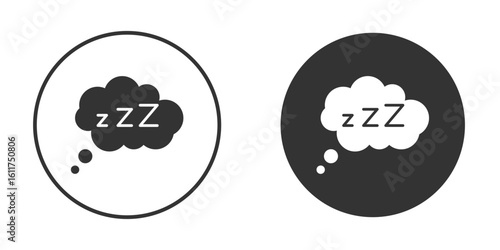 Zzz icon for web, mobile and infographics.