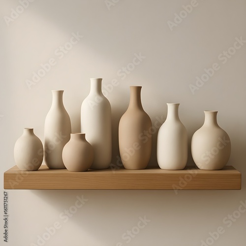 two vases on a white background