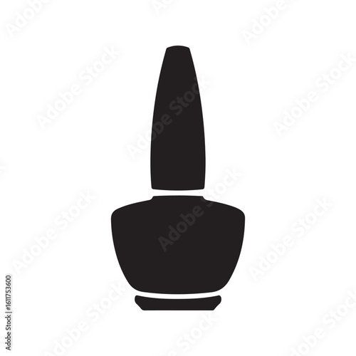 Elegant Nail Polish Bottle Silhouette for Beauty and Manicure Designs