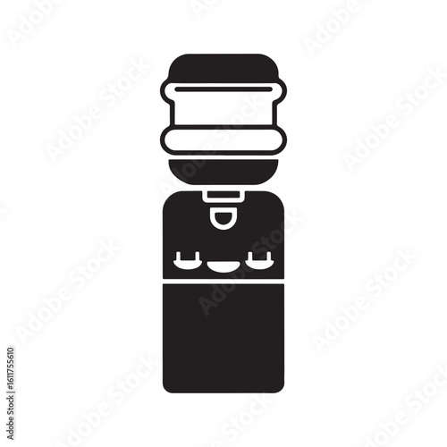 Water Cooler Dispenser Silhouette Icon for Hydration Needs