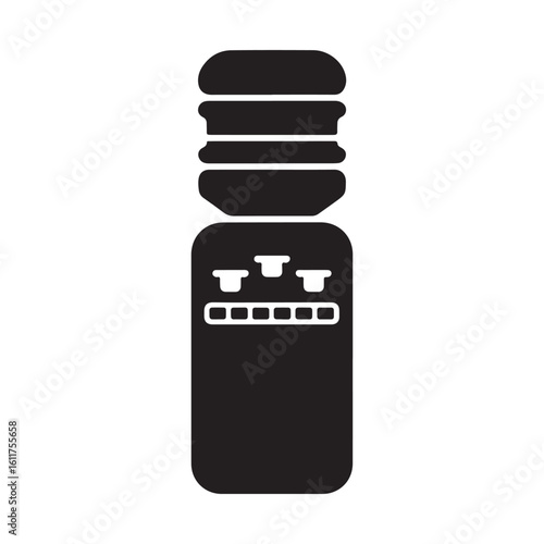 Water Cooler Dispenser Silhouette Icon for Hydration Needs