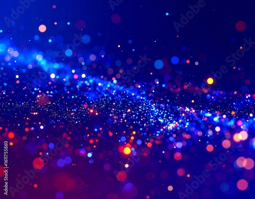 Wallpaper Mural Abstract swirling particles in vibrant colors Torontodigital.ca