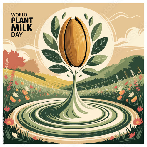 Celebrating plant-based milk alternatives promoting sustainability health animal welfare and environmental awareness









