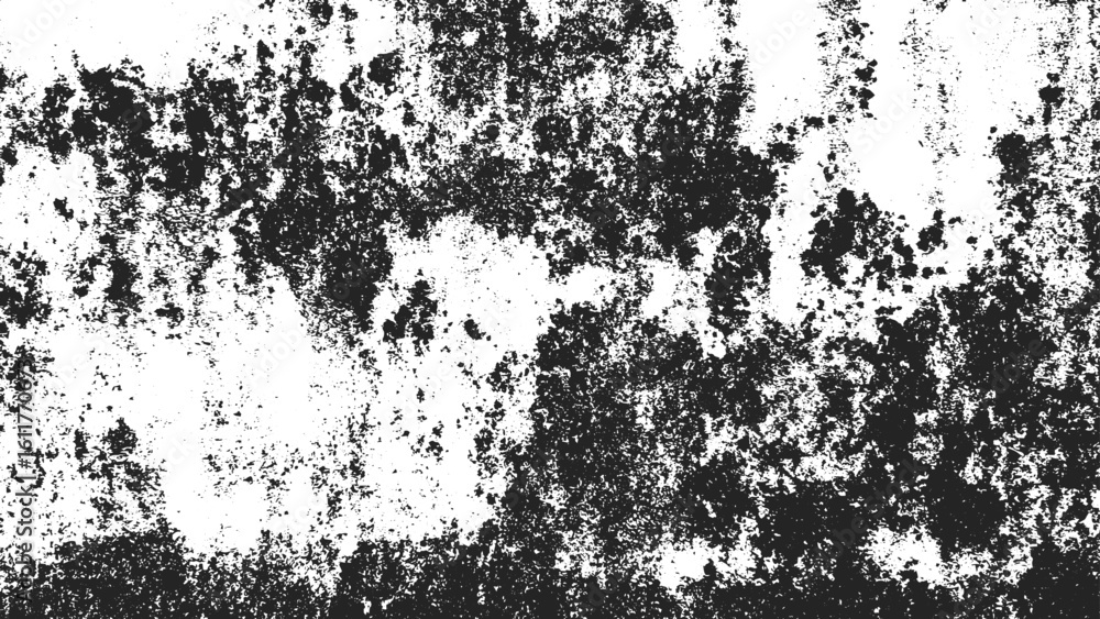 Fototapeta premium Grunge Black and White Texture Background, Abstract Distressed Vector Overlay, Vintage Noisy Texture for Design Use, Old Worn Paper Ink Texture Template