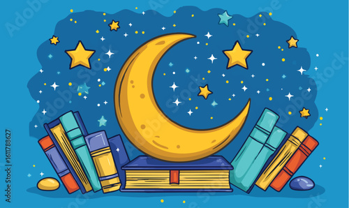 Discover magical stories under the moon reading books, perfect for children’s storytime and educational resources
