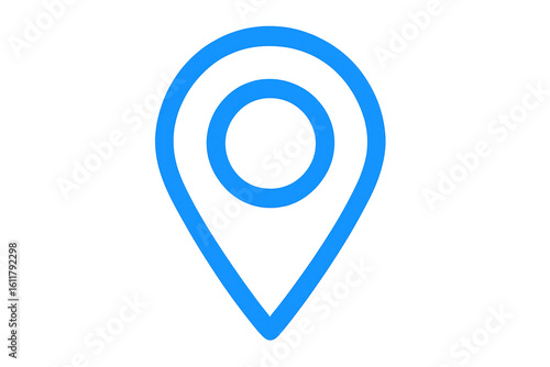 Blue location pin icon showing accurate position on transparent background Free Download Blue location pin icon showing accurate position on transparent background - GFXLoad