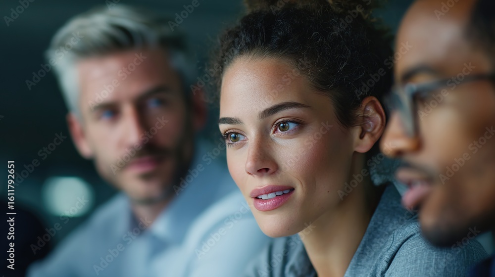 Obraz premium Engaged Team Discussion in Modern Office Environment