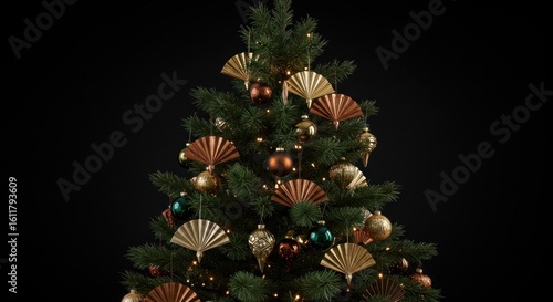 Christmas tree with decorative ornaments