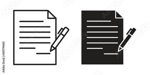 Agreement icon logo set. thin line concept simple icon or design element